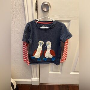 Mini Boden Blue Footed Boobie kids shirt